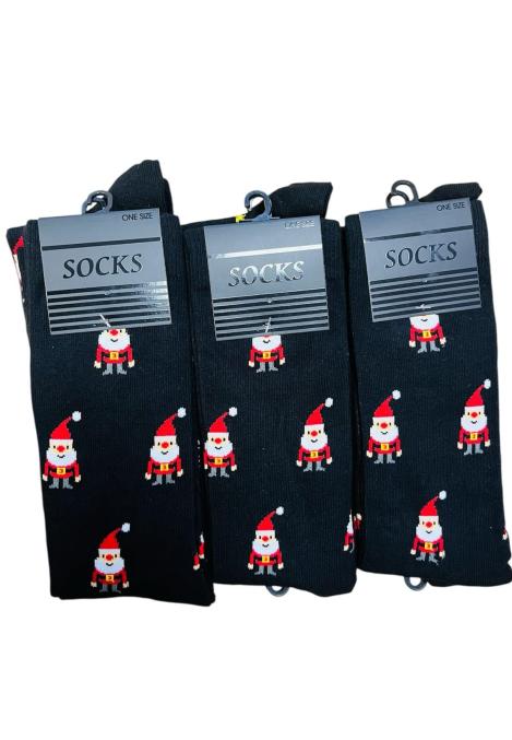 Sosete de Craciun Barbatesti ,Imprimeu Mos Craciun,Engros